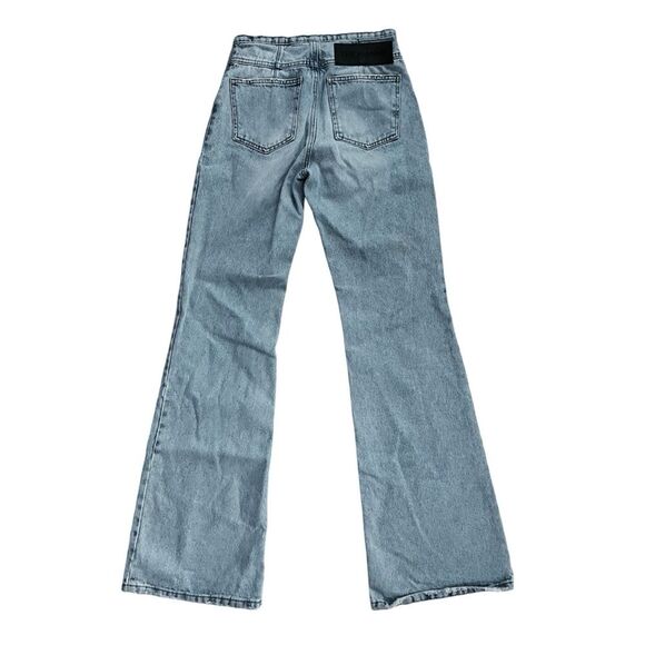 The MANNEI Nula High Rise Flare Jeans in Denim, Lt Blue, NWT, Size 34 - Picture 9 of 16